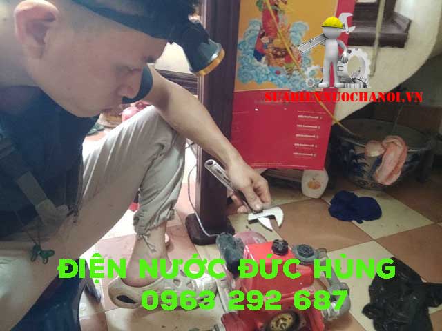 Sửa máy bơm kêu to, rung mạnh tại Xuân La, Tây Hồ